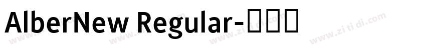 AlberNew Regular字体转换